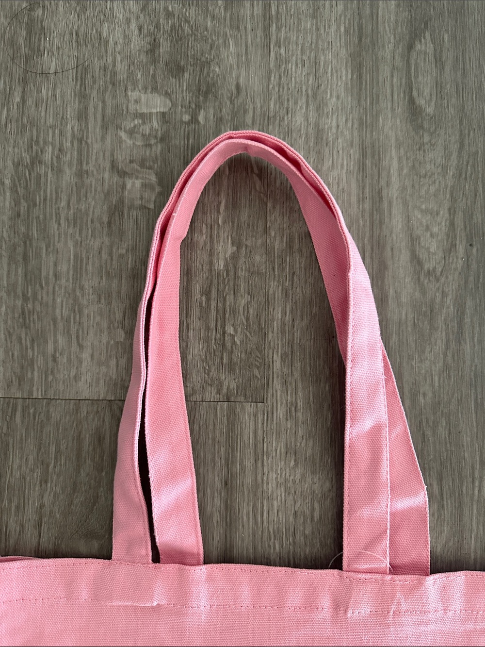 🆕 Pink Canvas Tote Bag - Women's Everyday Shoulder Bag - Picture 4 of 5